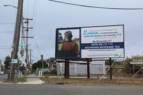 A billboard opposing Measure N